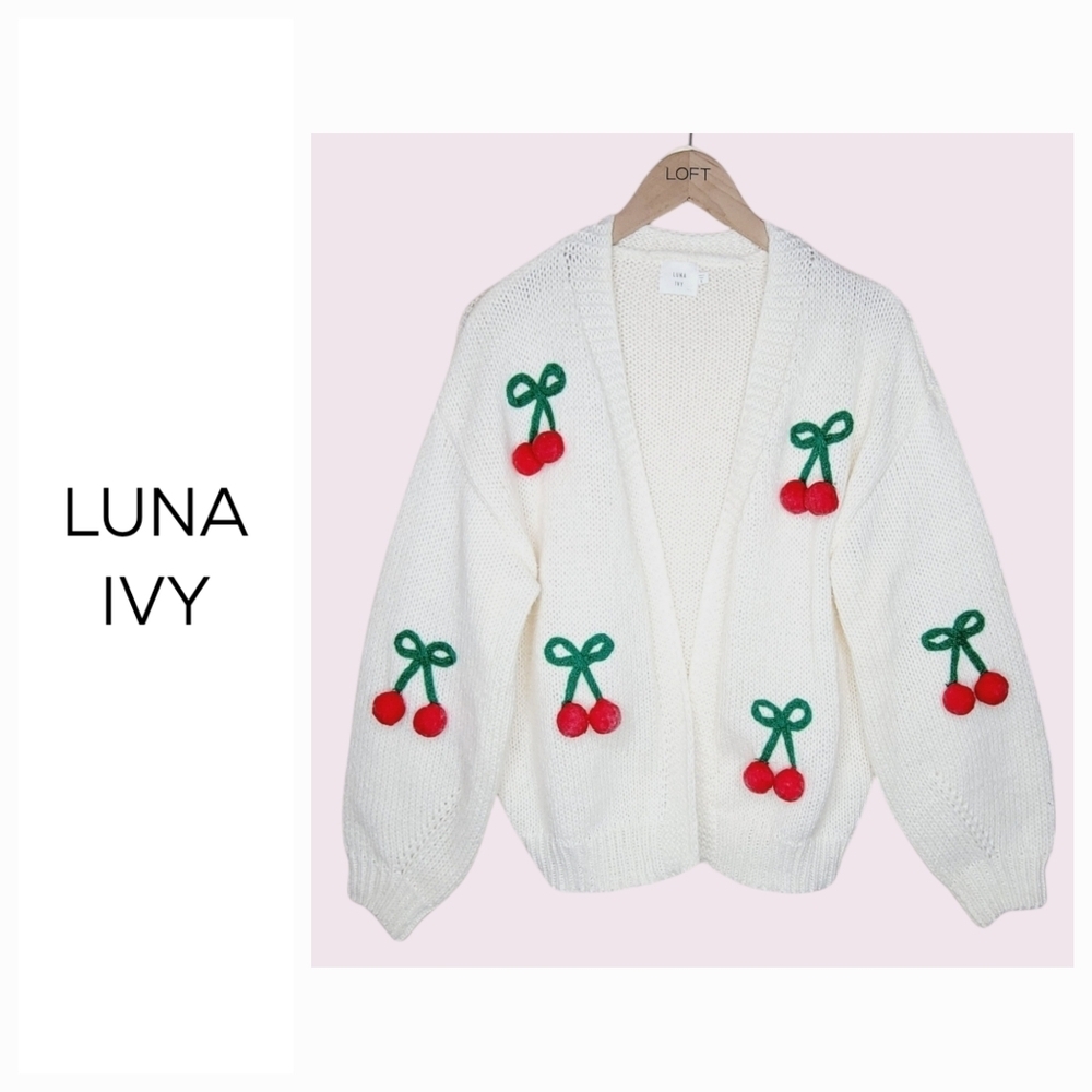 Luna 3D Ivy viral cherry cardigan